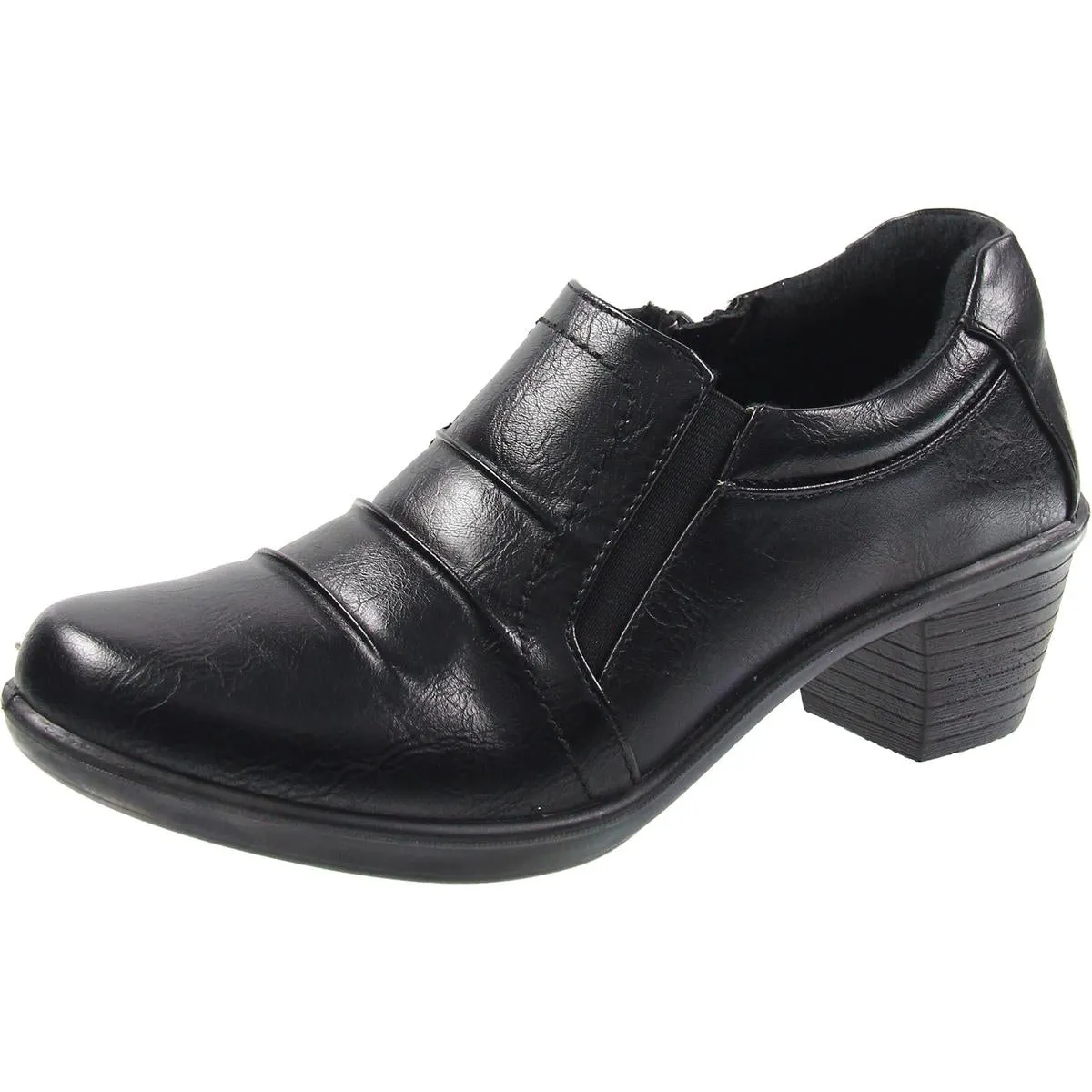 313092 Womens Block Heel Manmade Loafers