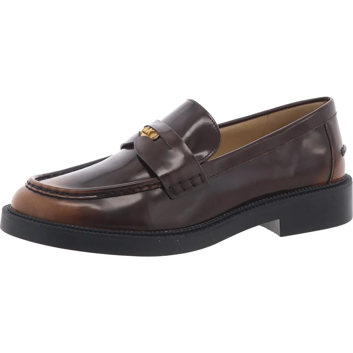 40F4EDMP1L Womens Logo Leather Loafers