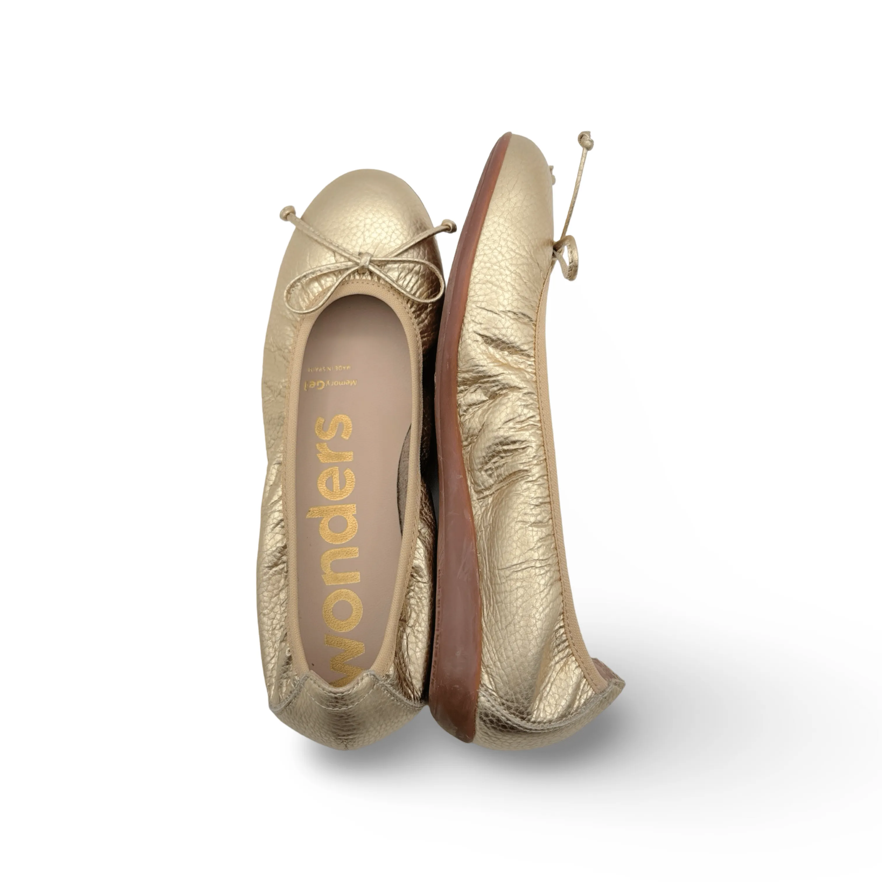 A61112 Gold Ballet Flat