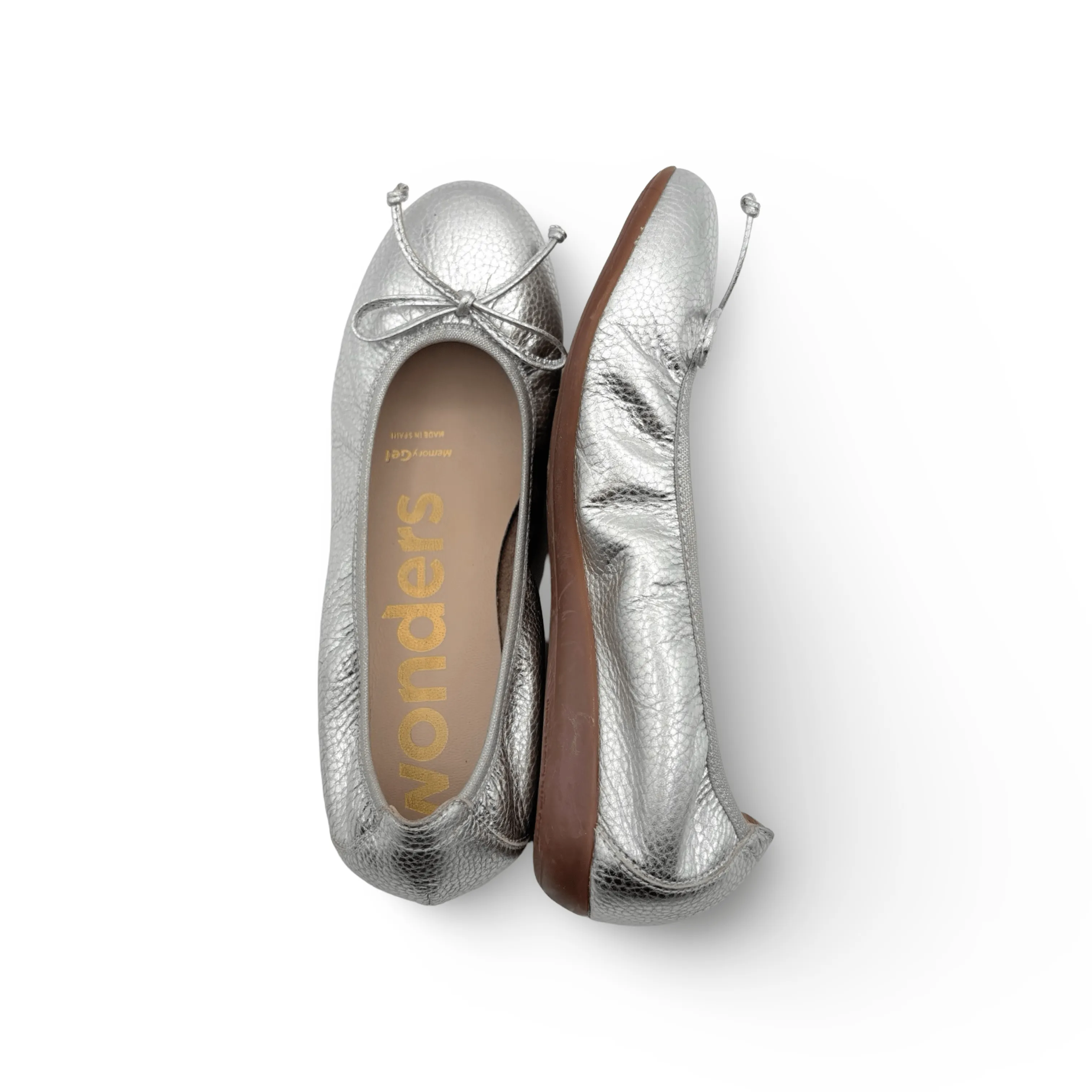 A61112 Silver Ballet Flat