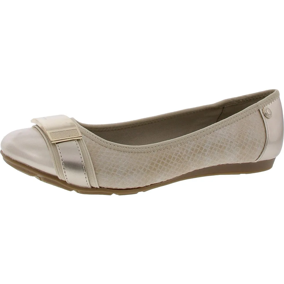 Adette Womens Metallic Patent Loafers