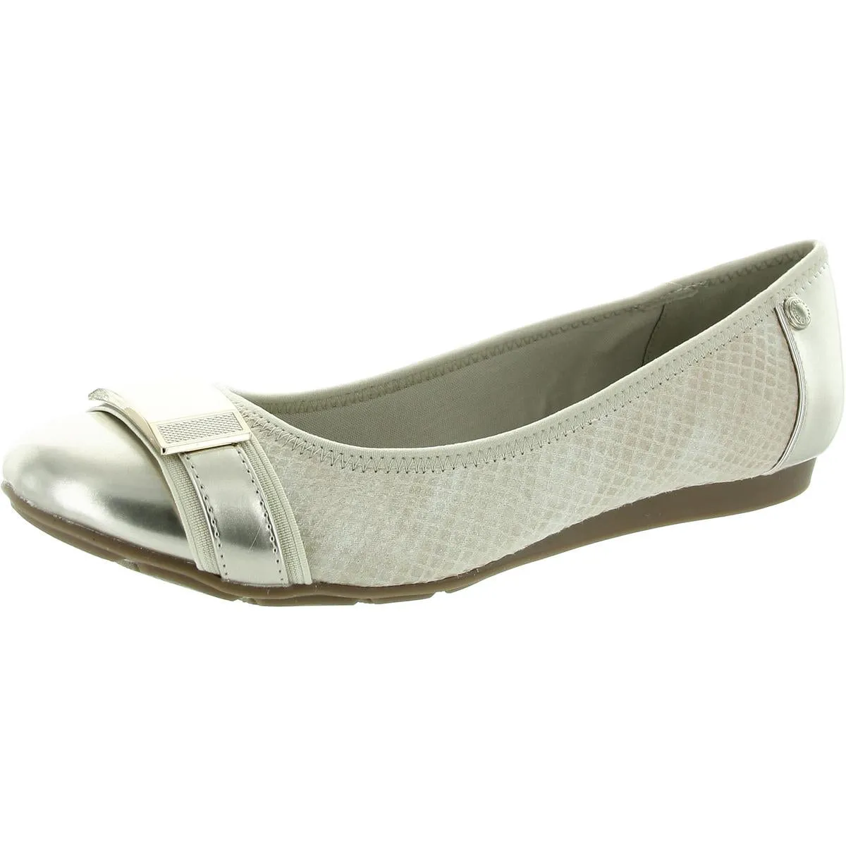 Adette Womens Metallic Patent Loafers