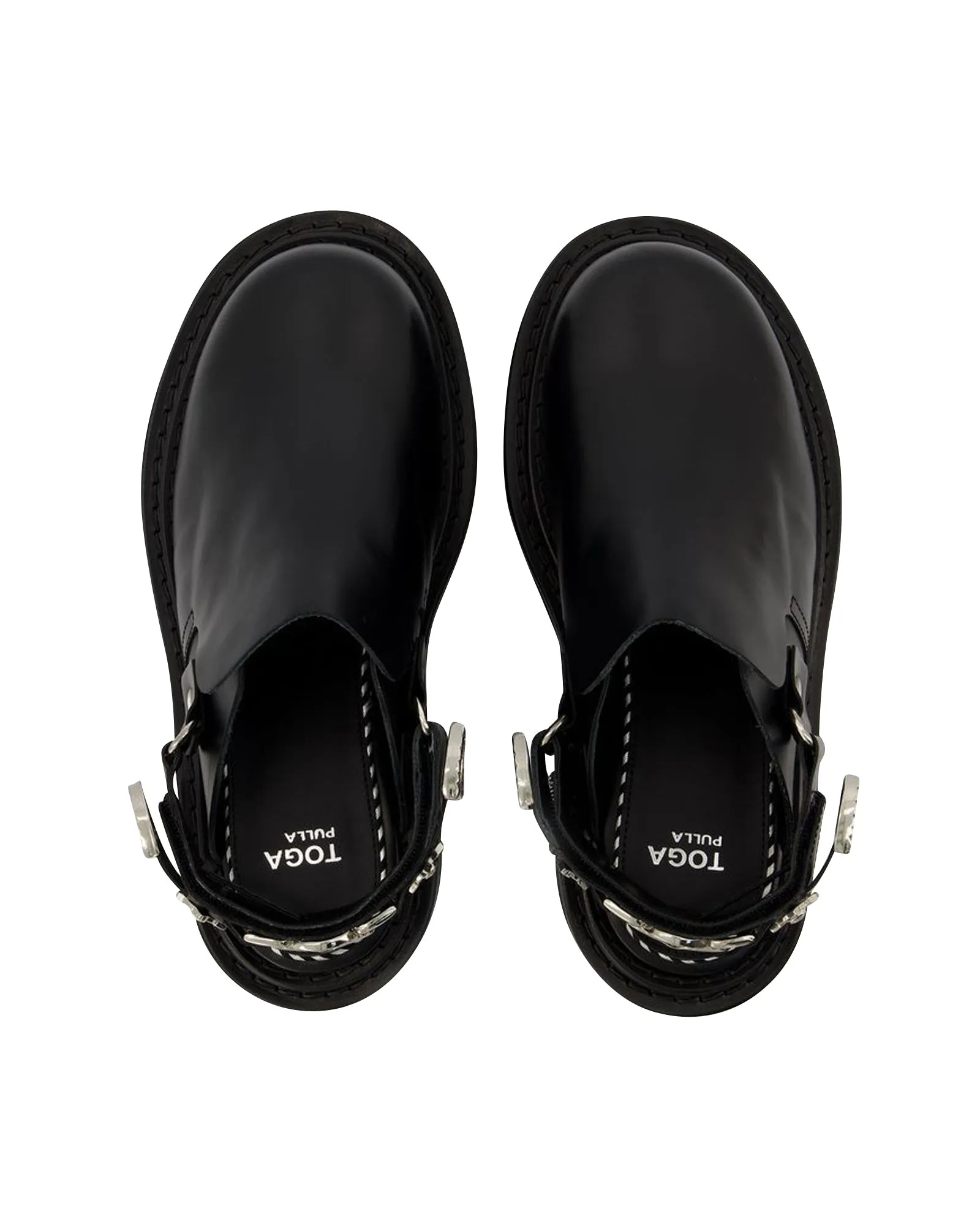 Aj1239 Mules - Toga Pulla - Black - Leather
