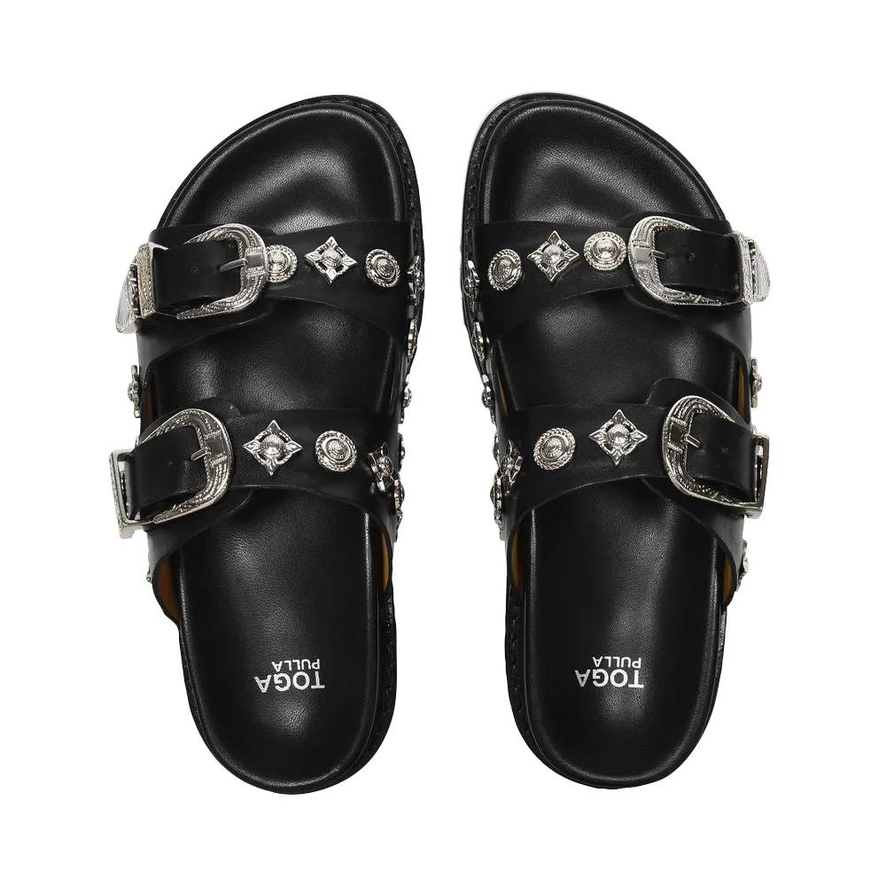 Aj844 Mule - Toga Pulla - Black - Leather
