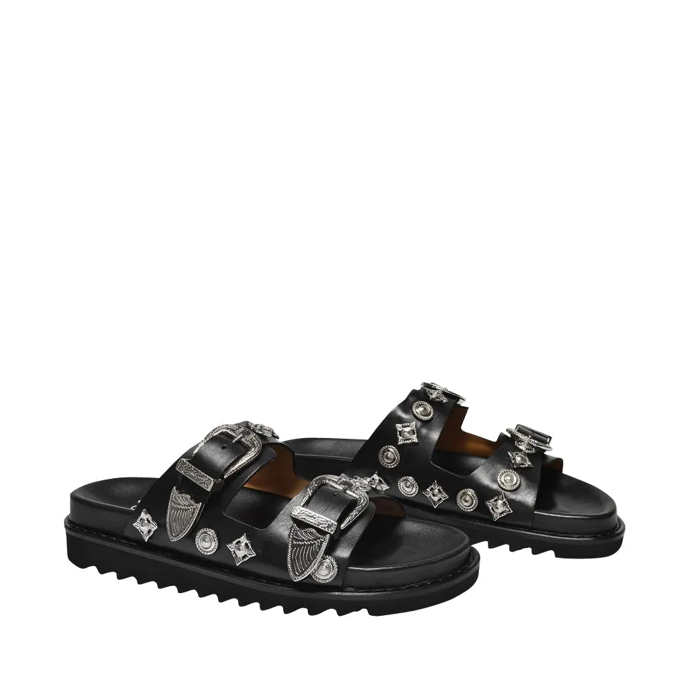 Aj844 Mule - Toga Pulla - Black - Leather