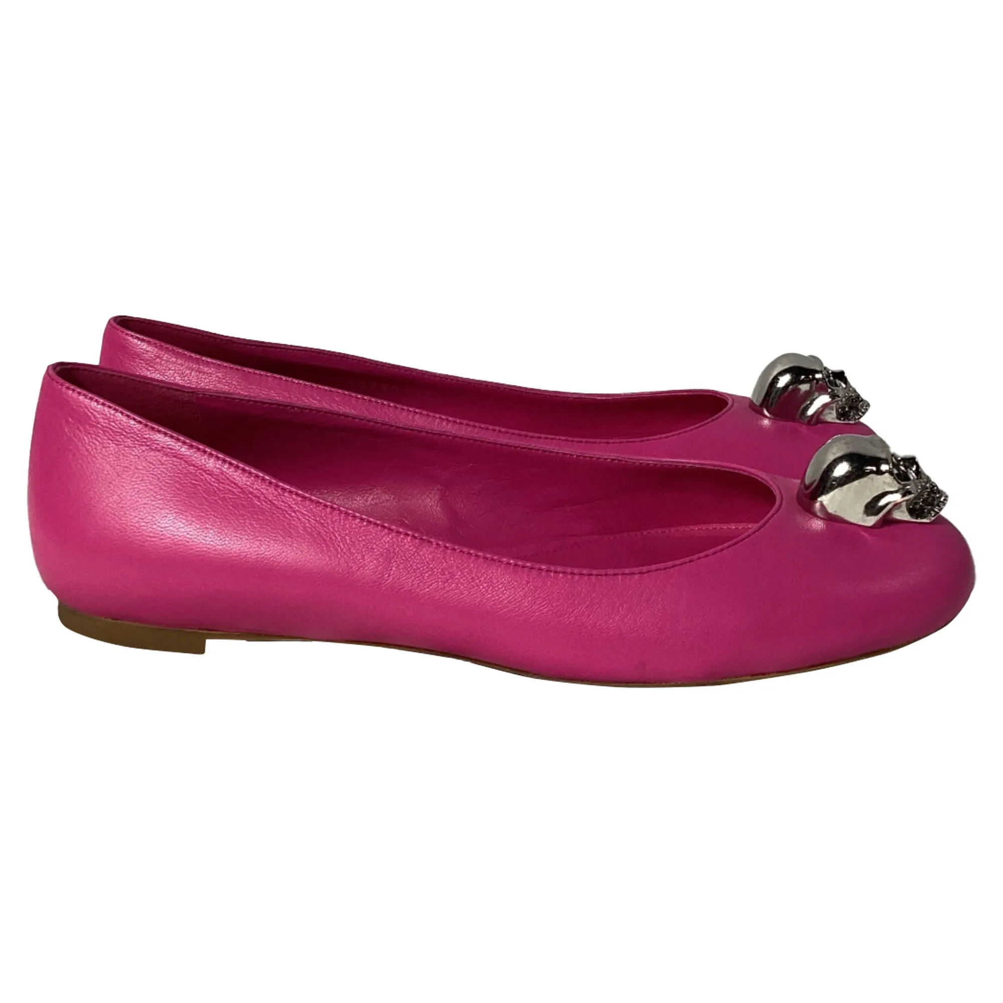 Alexander McQueenSkull City Ballet Flats in Pink Leather