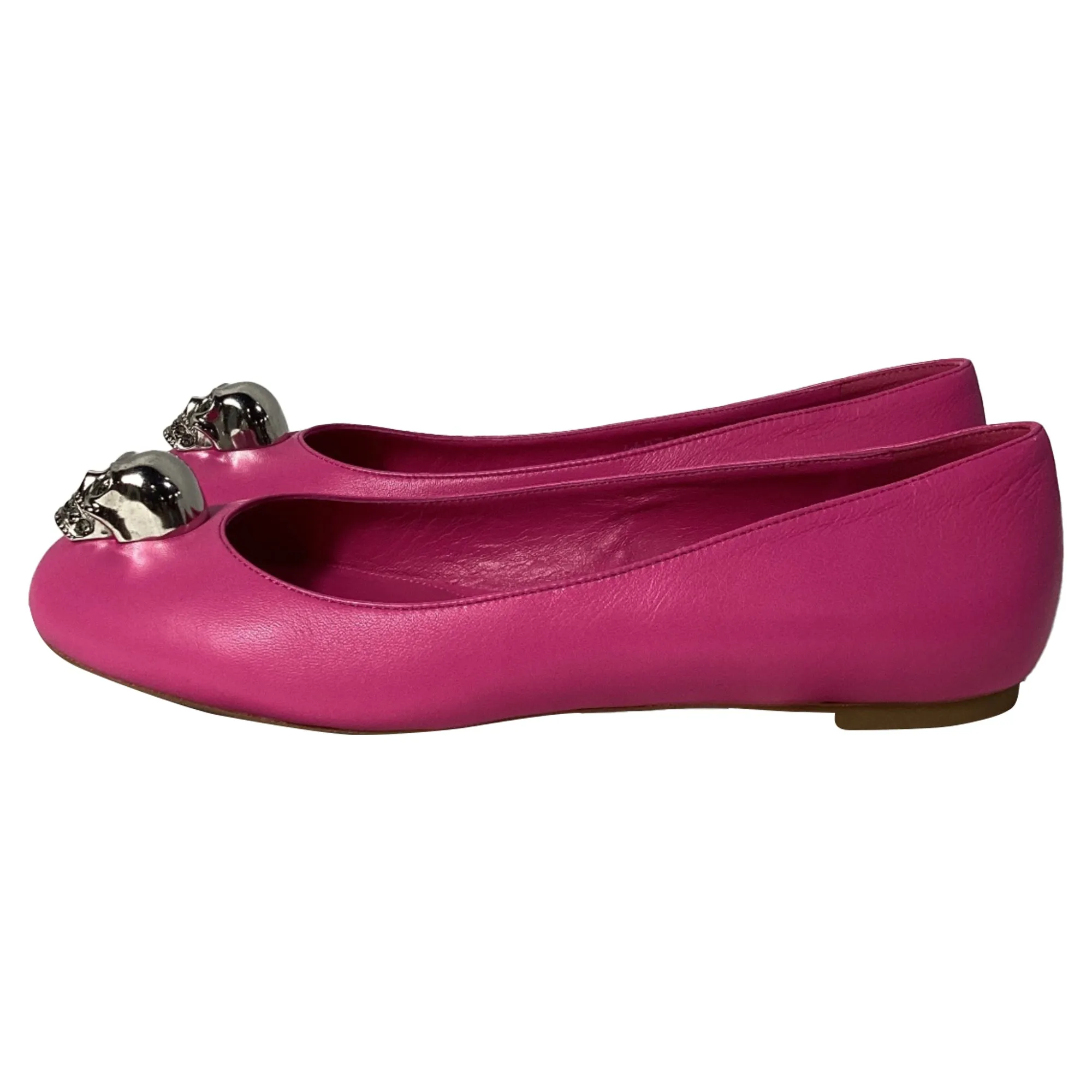 Alexander McQueenSkull City Ballet Flats in Pink Leather