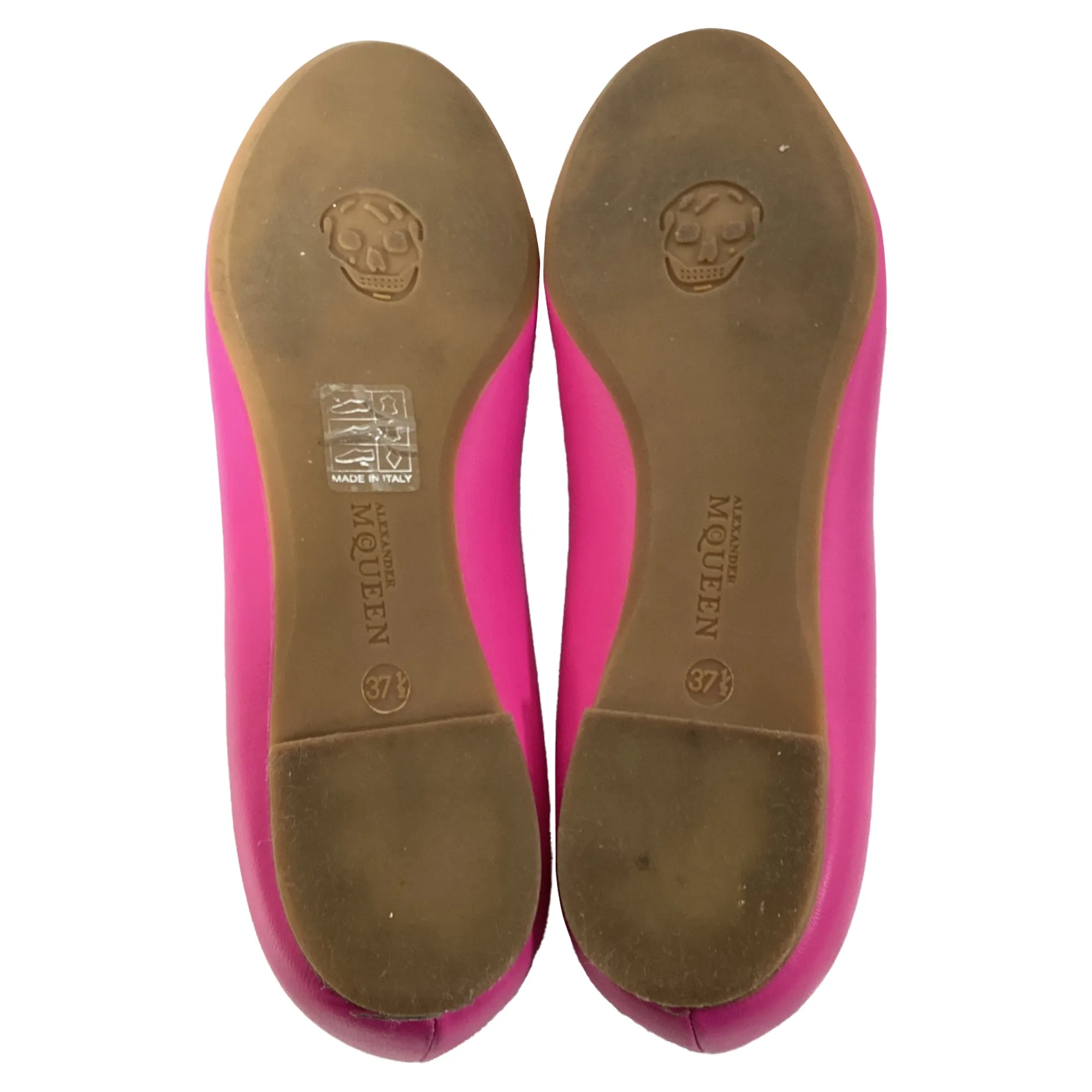 Alexander McQueenSkull City Ballet Flats in Pink Leather
