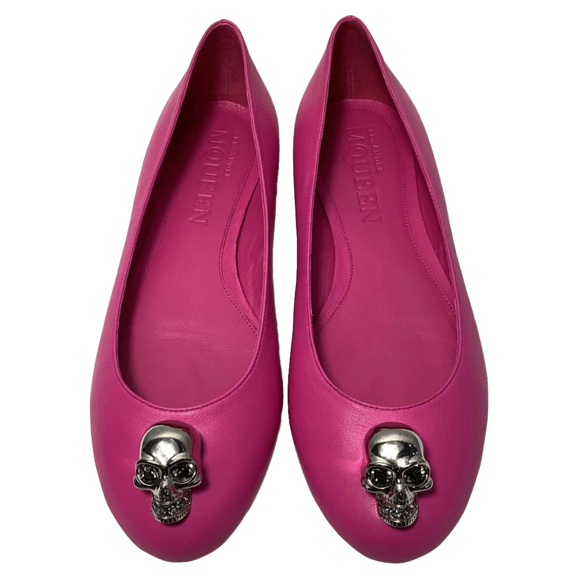 Alexander McQueenSkull City Ballet Flats in Pink Leather