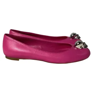 Alexander McQueenSkull City Ballet Flats in Pink Leather
