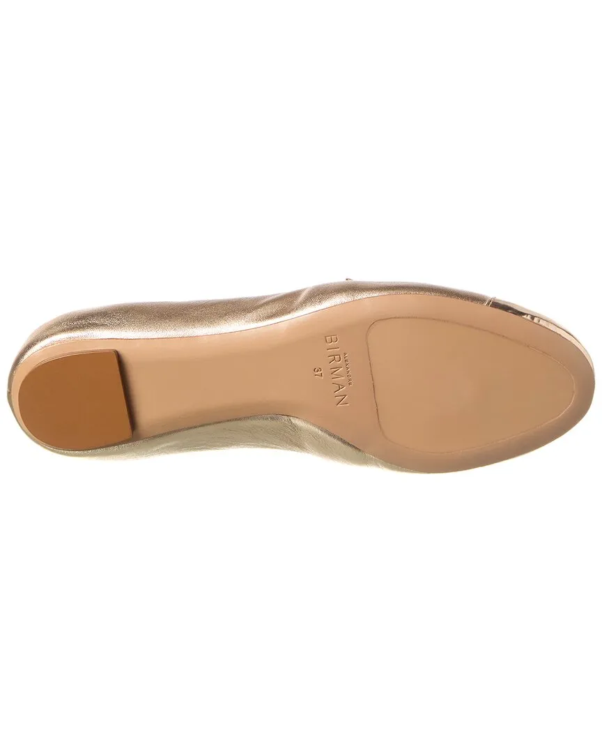 Alexandre Birman Clarita Leather Ballerina Flat
