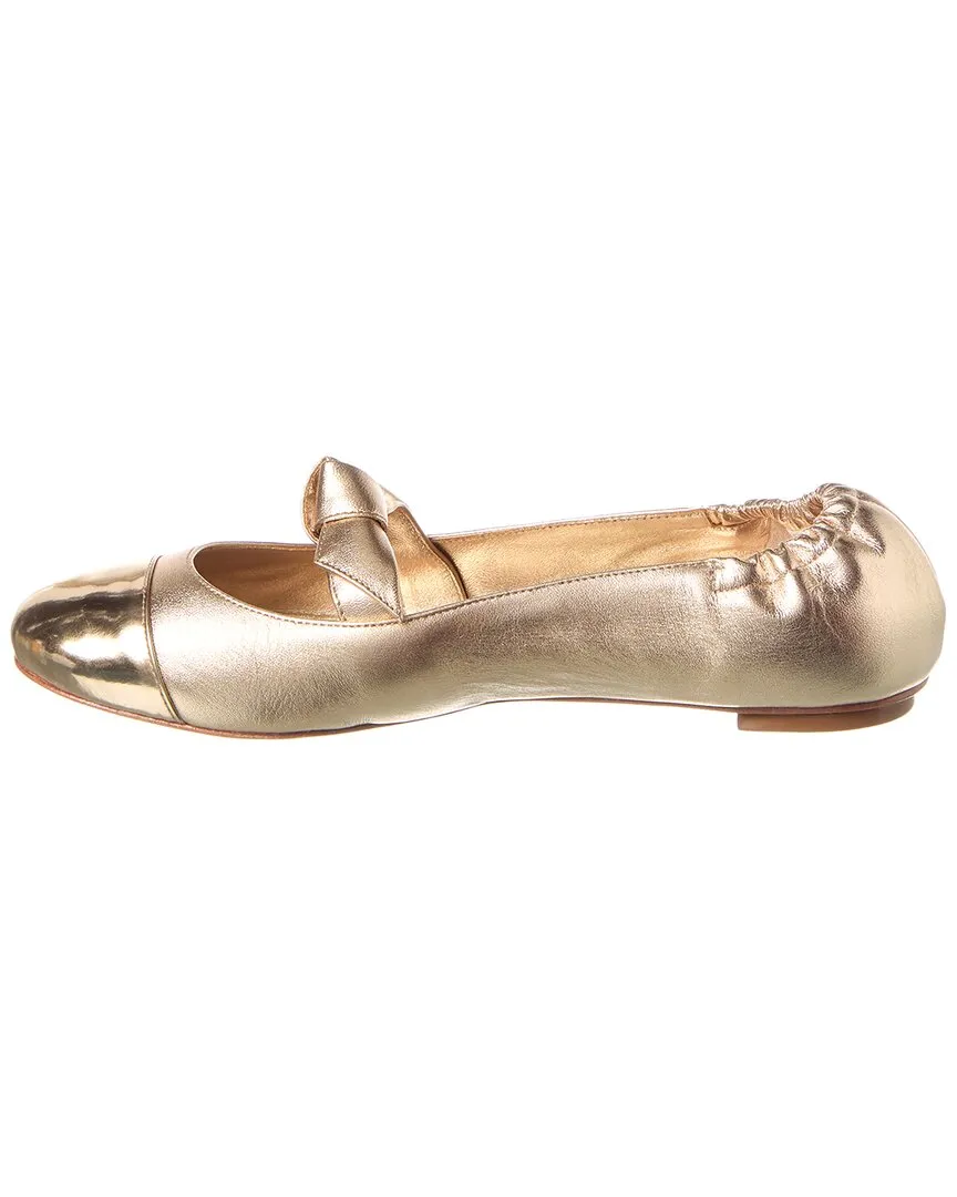 Alexandre Birman Clarita Leather Ballerina Flat