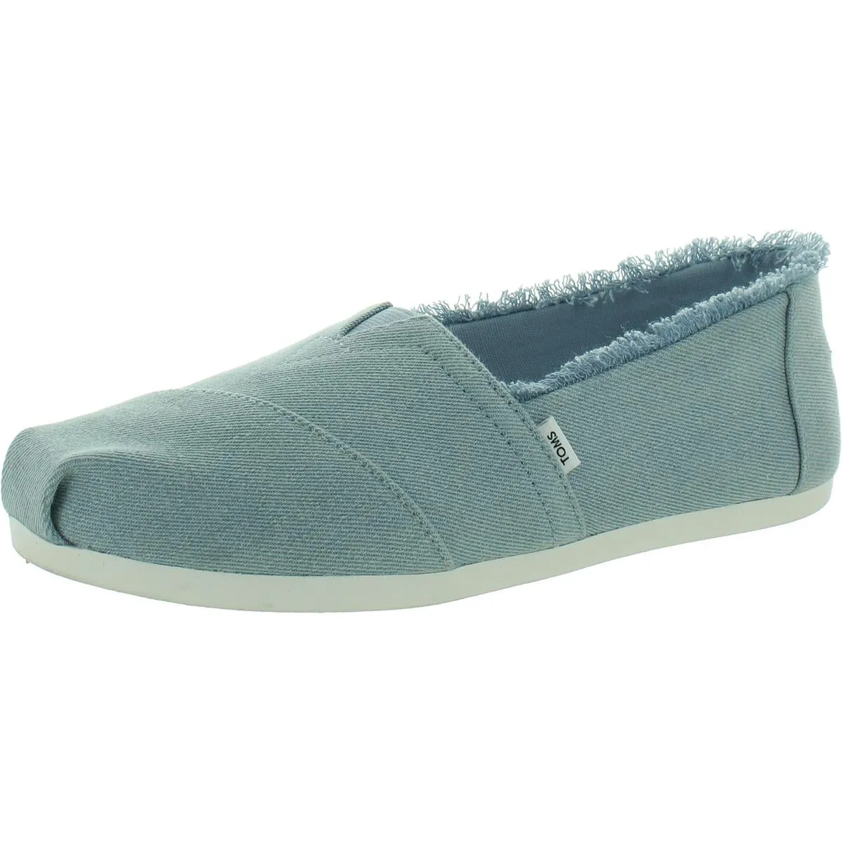 Alpargata Womens Denim Fringe Flat Shoes