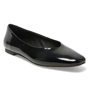 Amanda Flat in Black Patent