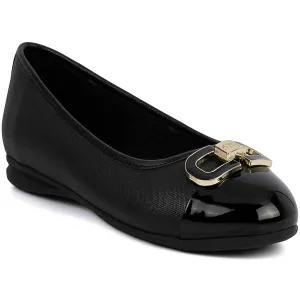 Ambalee Womens Patent Trim Slip-On Loafers