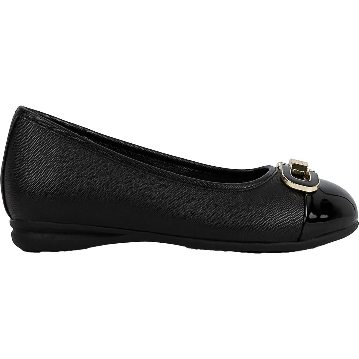 Ambalee Womens Patent Trim Slip-On Loafers