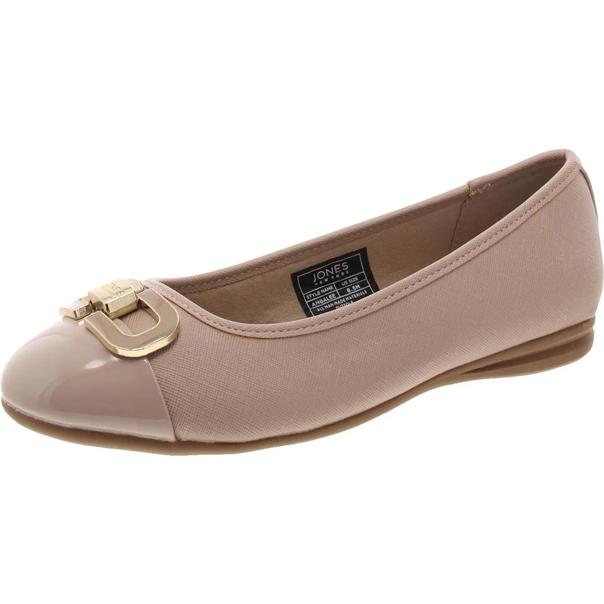Ambalee Womens Patent Trim Slip-On Loafers