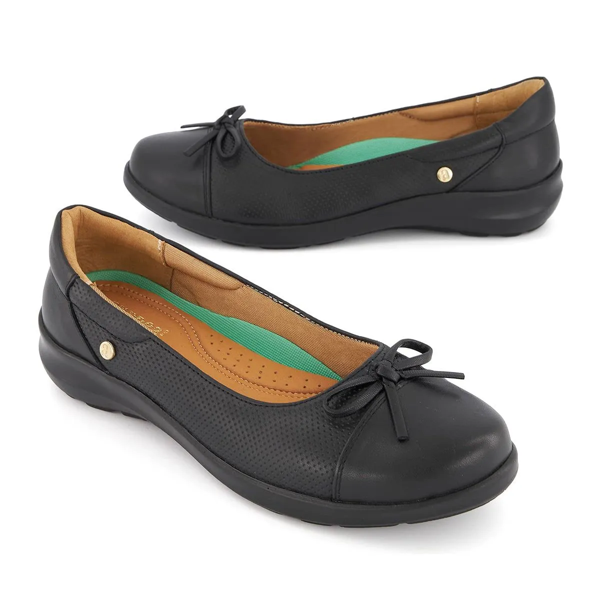 Andrea Leather Ballerinas Ultra Comfort