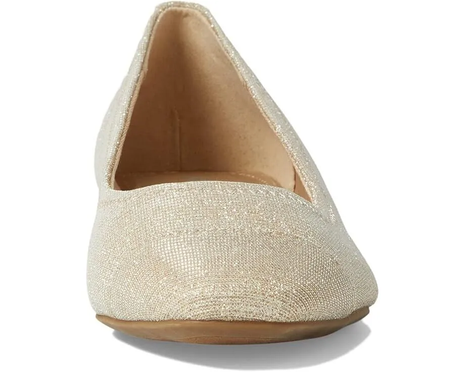 Anne Klein Carlie Flats Women's US 6 Platinum Slip On Comfort Block Heel FZP519