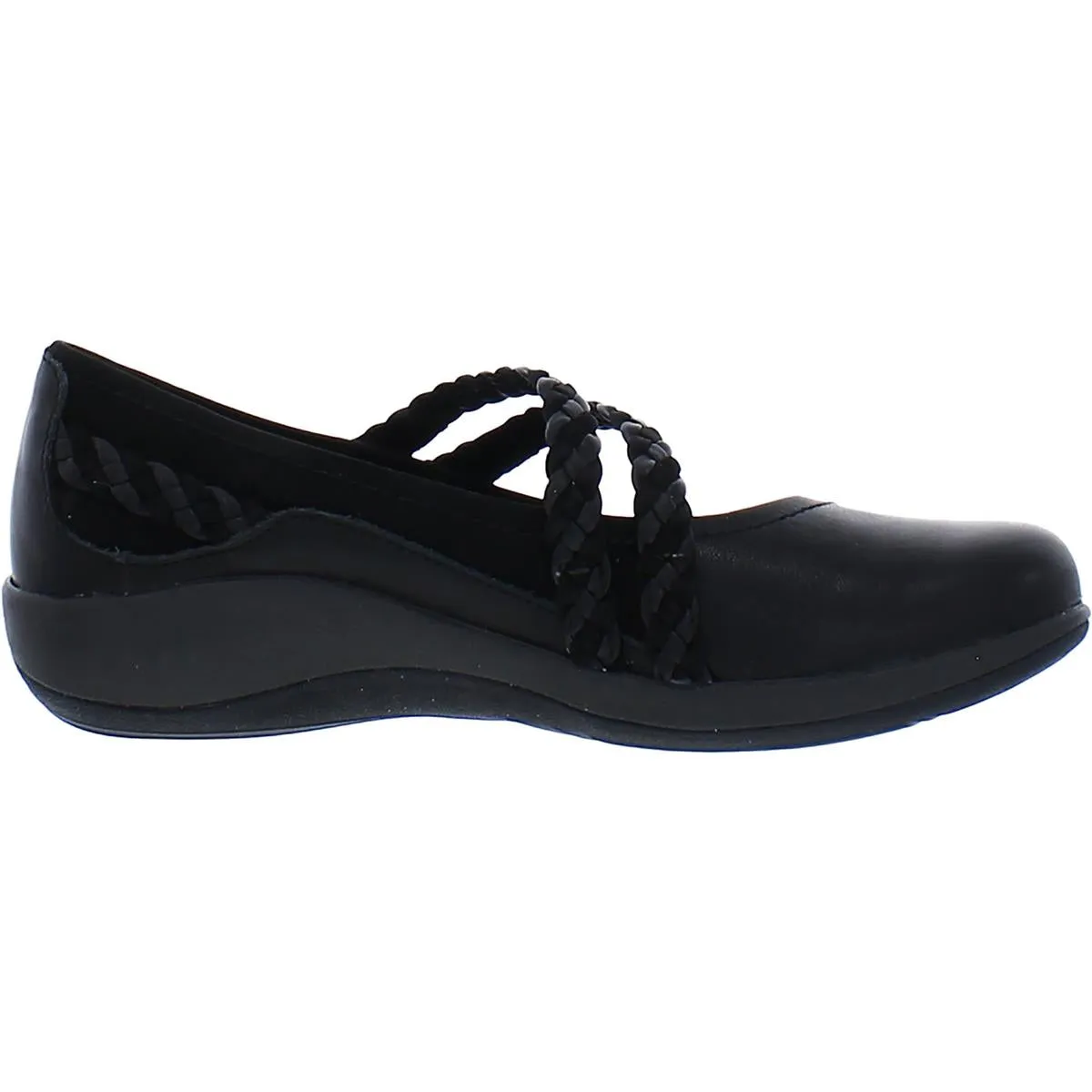 Annie Womens Leather Slip-On Mary Janes