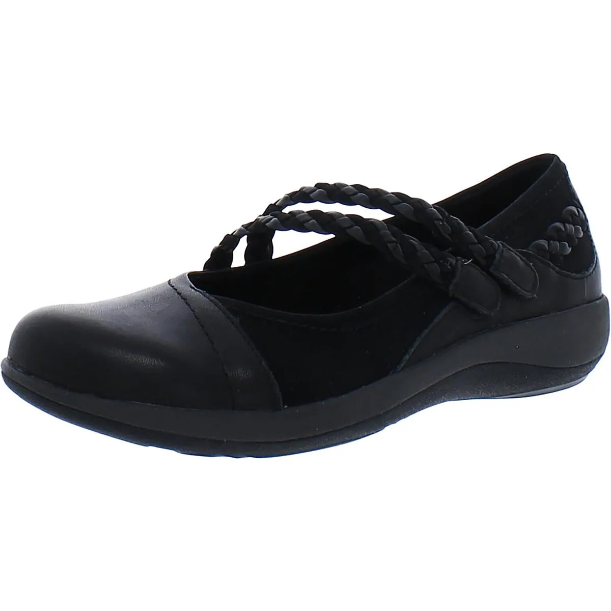 Annie Womens Leather Slip-On Mary Janes