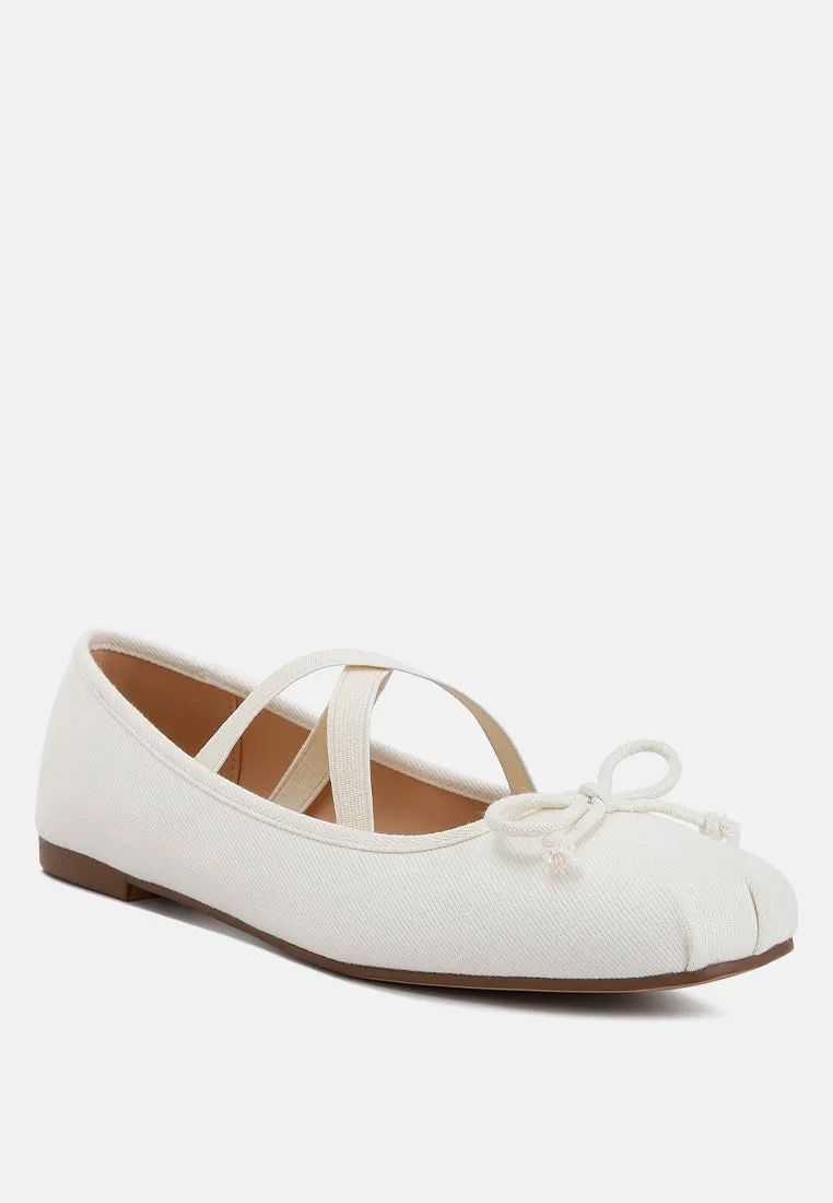 arimer criss cross strap ballet flats