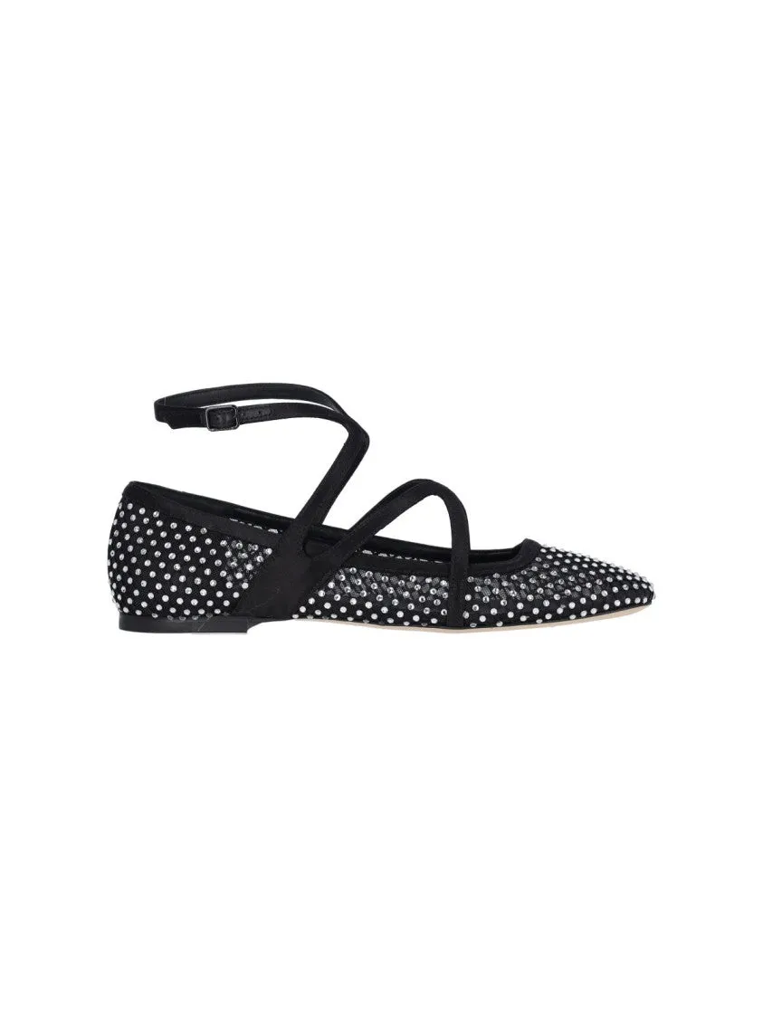 Astoria" Ballerinas With Strass  Black
