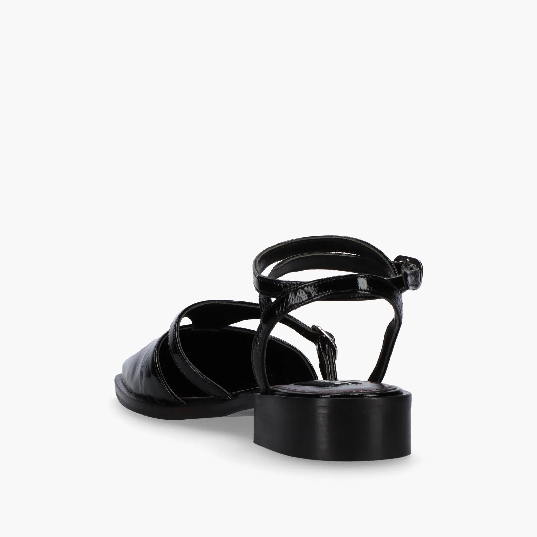 Aveline Black Leather Ballet Flats