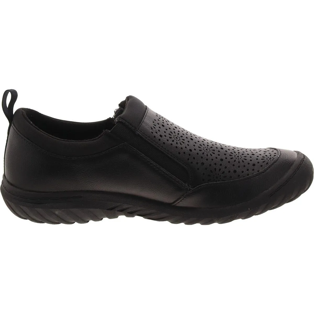 Avery Womens Leather Memory Foam Slip-On Sneakers