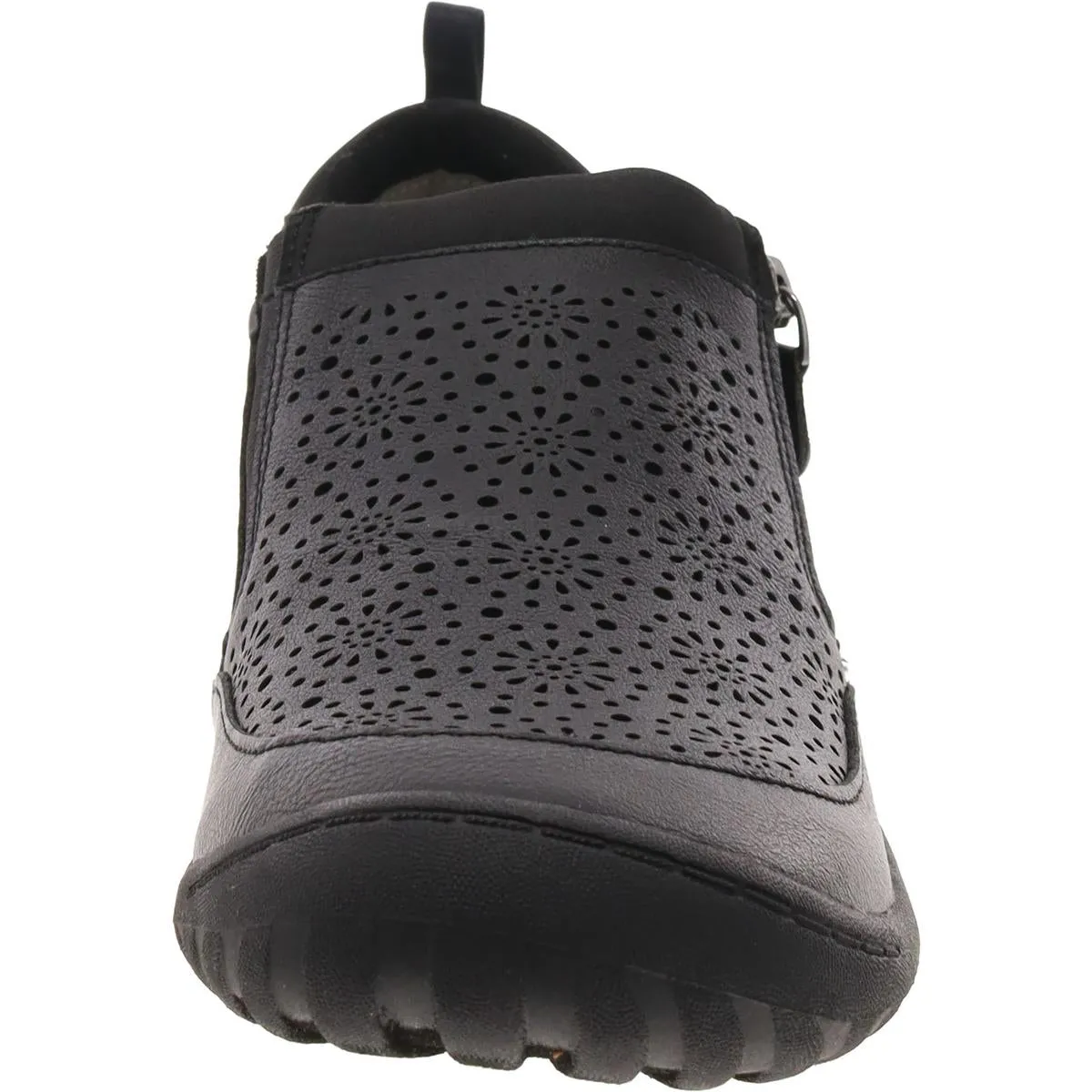 Avery Womens Leather Memory Foam Slip-On Sneakers
