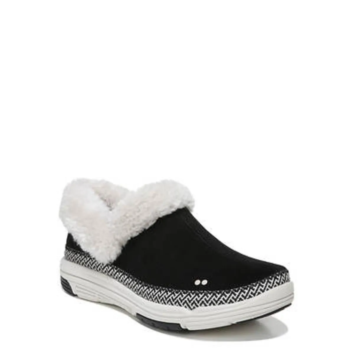 Awaken Womens Suede Faux Fur Slip-On Sneakers
