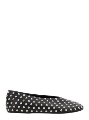 Ballerina Flats With Metallic Stud Accents