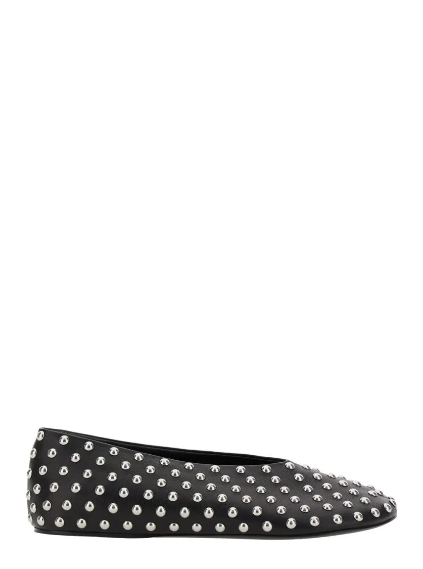 Ballerina Flats With Metallic Stud Accents