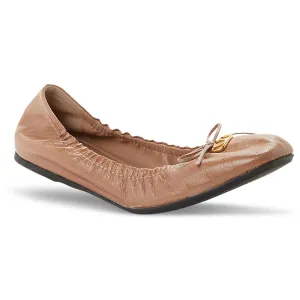 Ballerina Womens Stretch Leather Ballet Flats