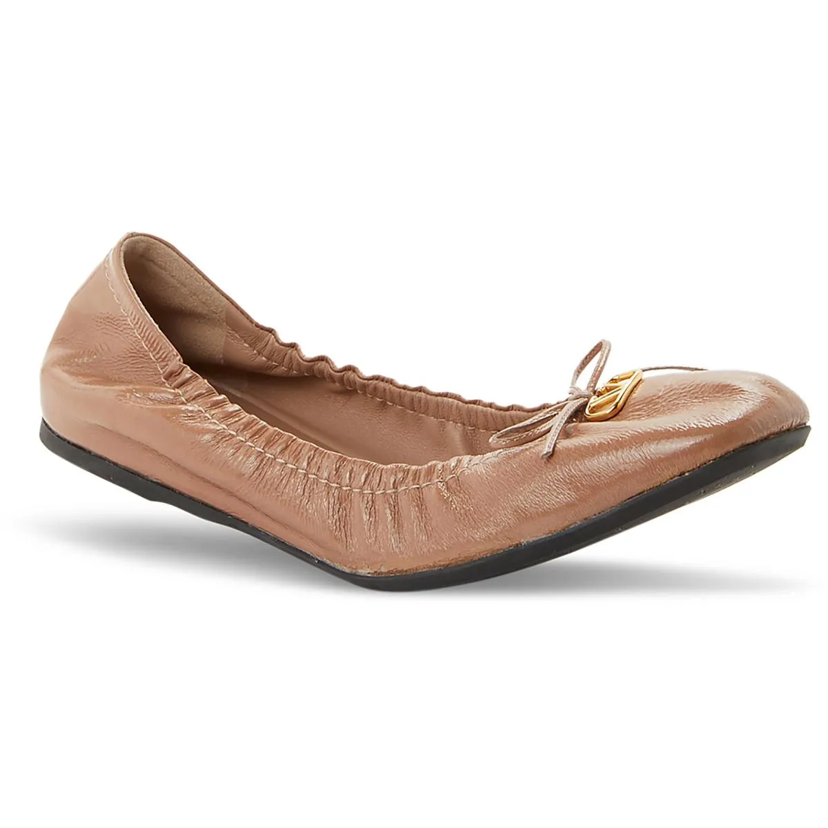 Ballerina Womens Stretch Leather Ballet Flats