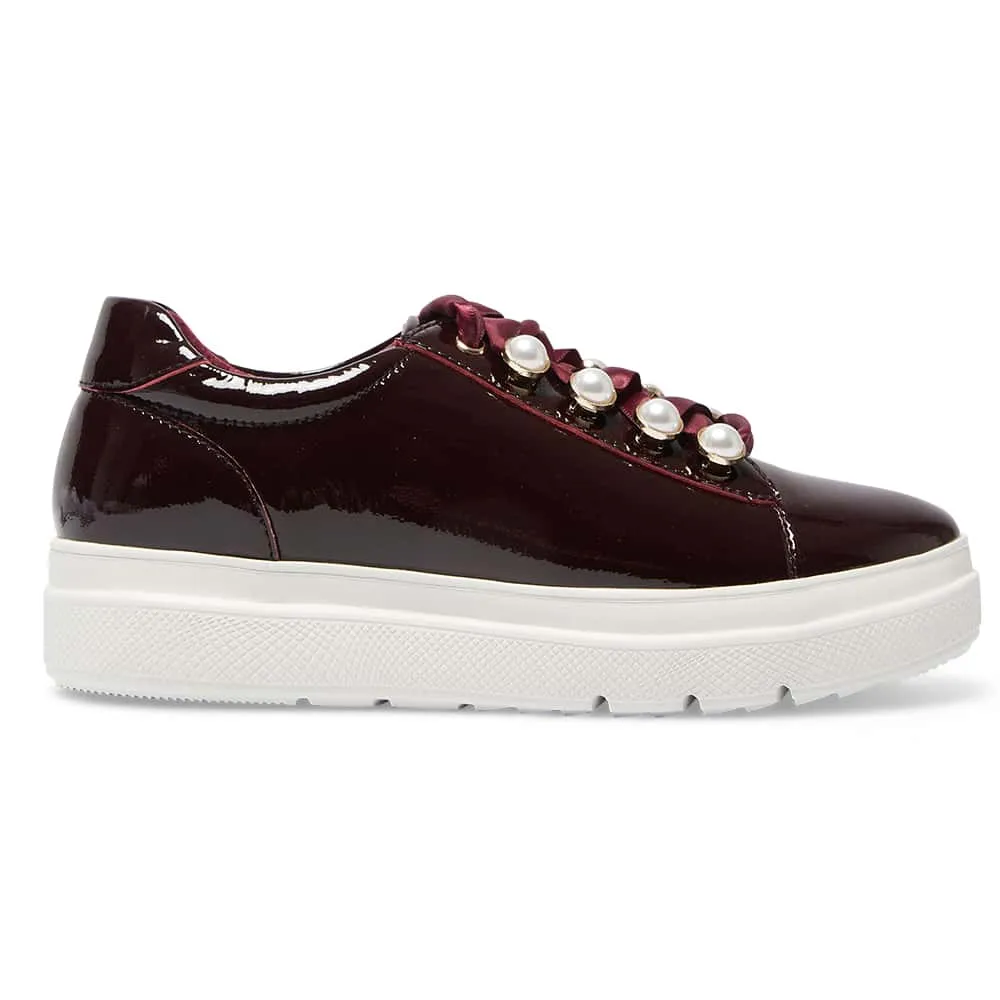 Bant Sneaker in Wine Crinkle Patent Patent