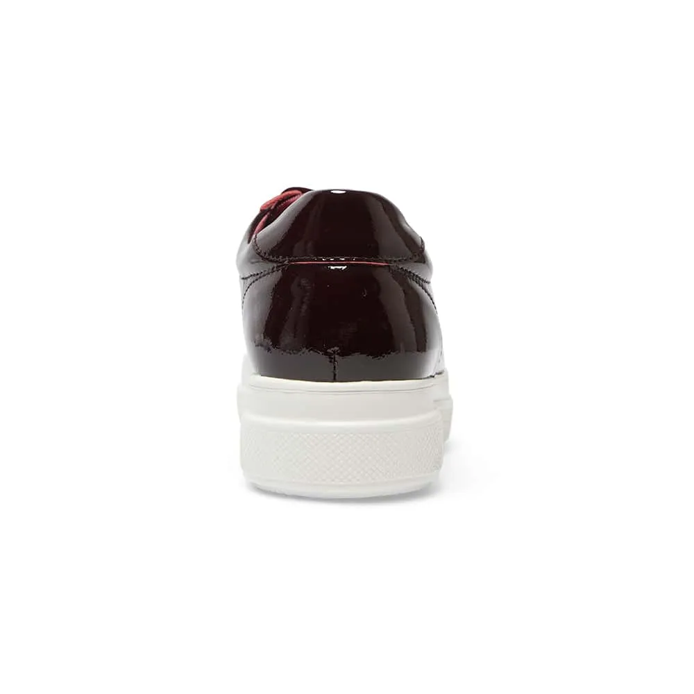 Bant Sneaker in Wine Crinkle Patent Patent