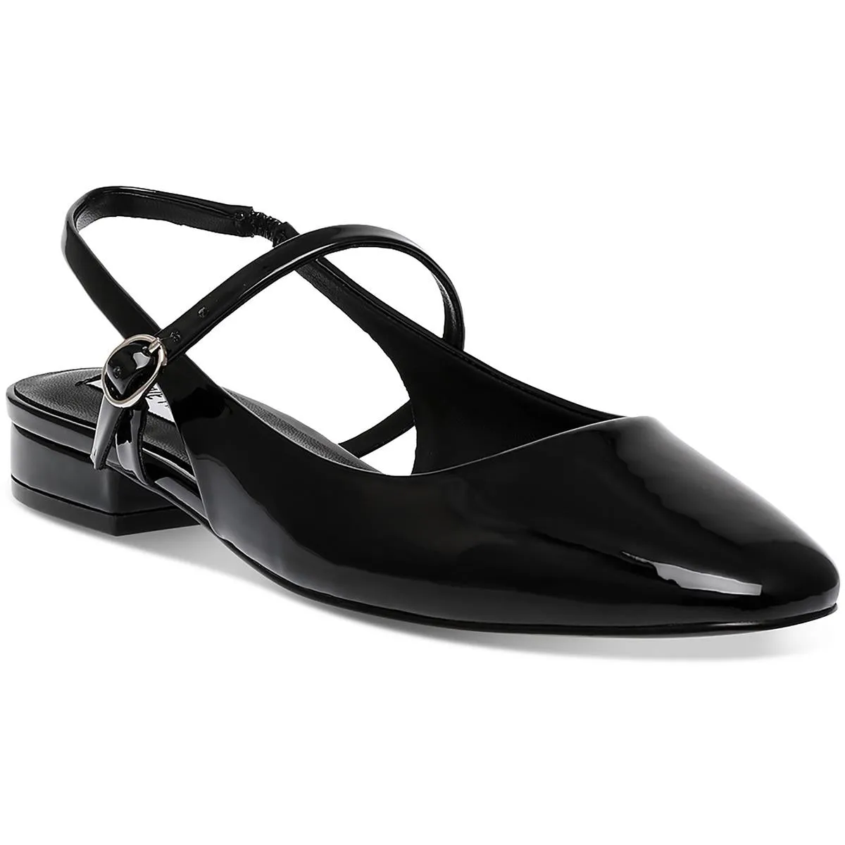 Baskin Womens Solid Man Made Slingbacks