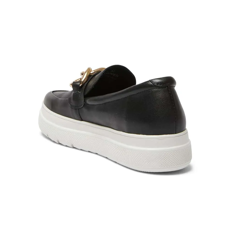 Bates Sneaker in Black Leather