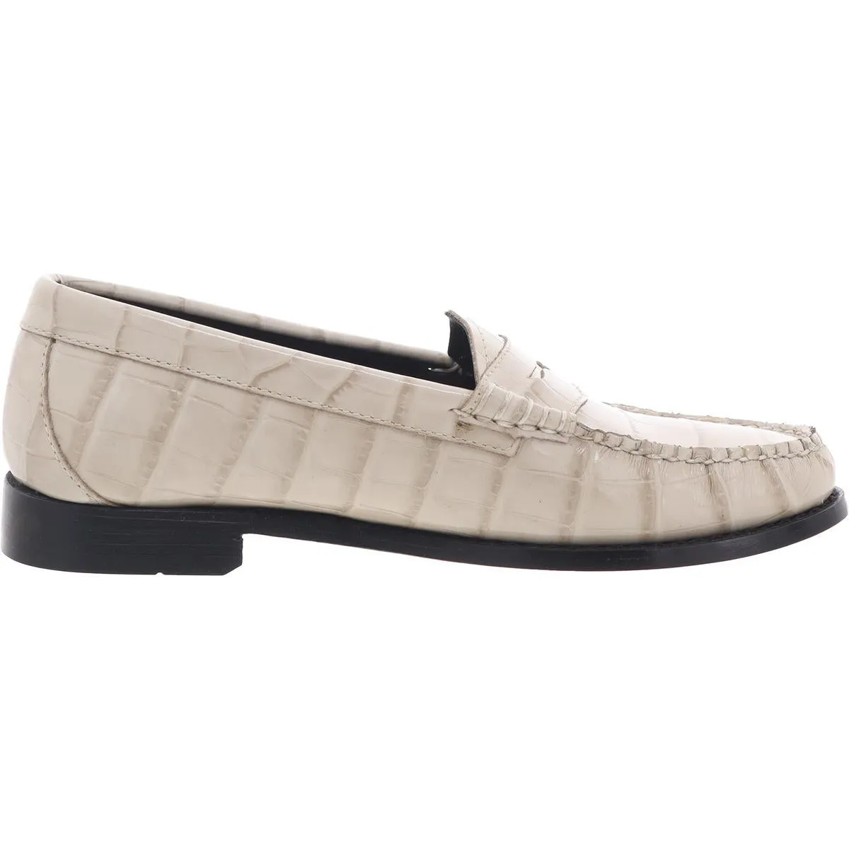 BAX3W014 Womens Embossed Leather Loafers
