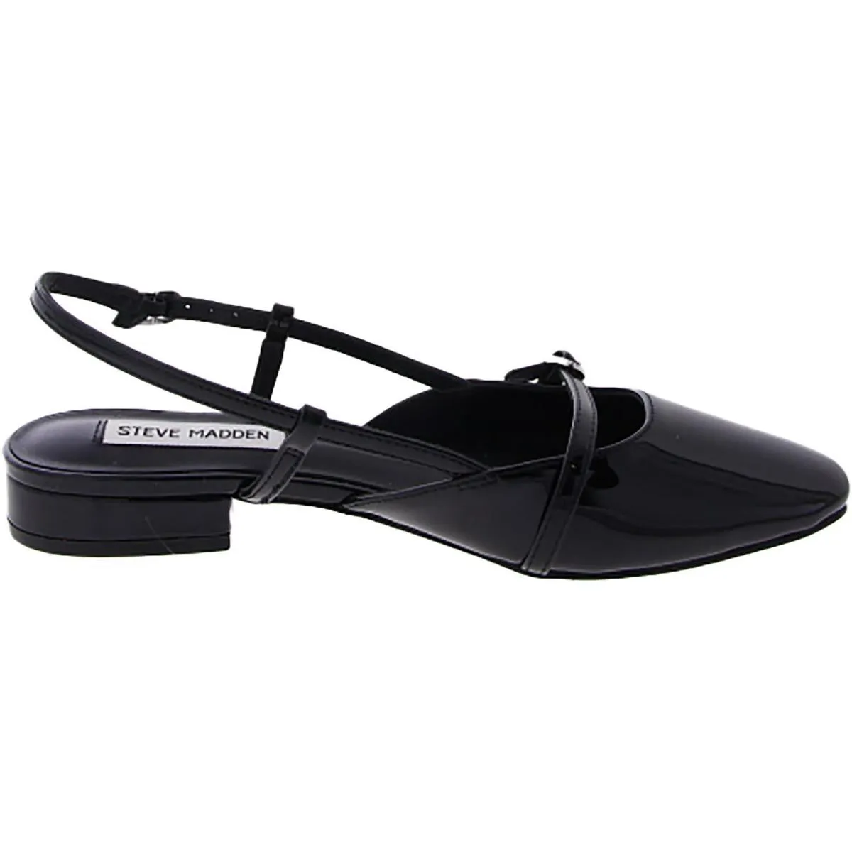 Bayli Womens Patent Leather Adjustable Slingbacks