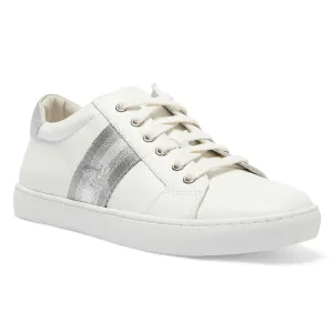 Belem Sneaker in White And Silver Leather