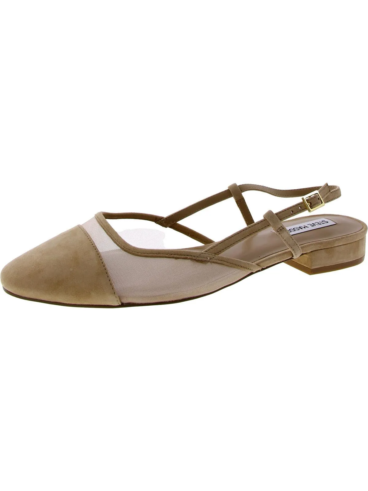 Belinda Womens Metallic Flat Slingbacks