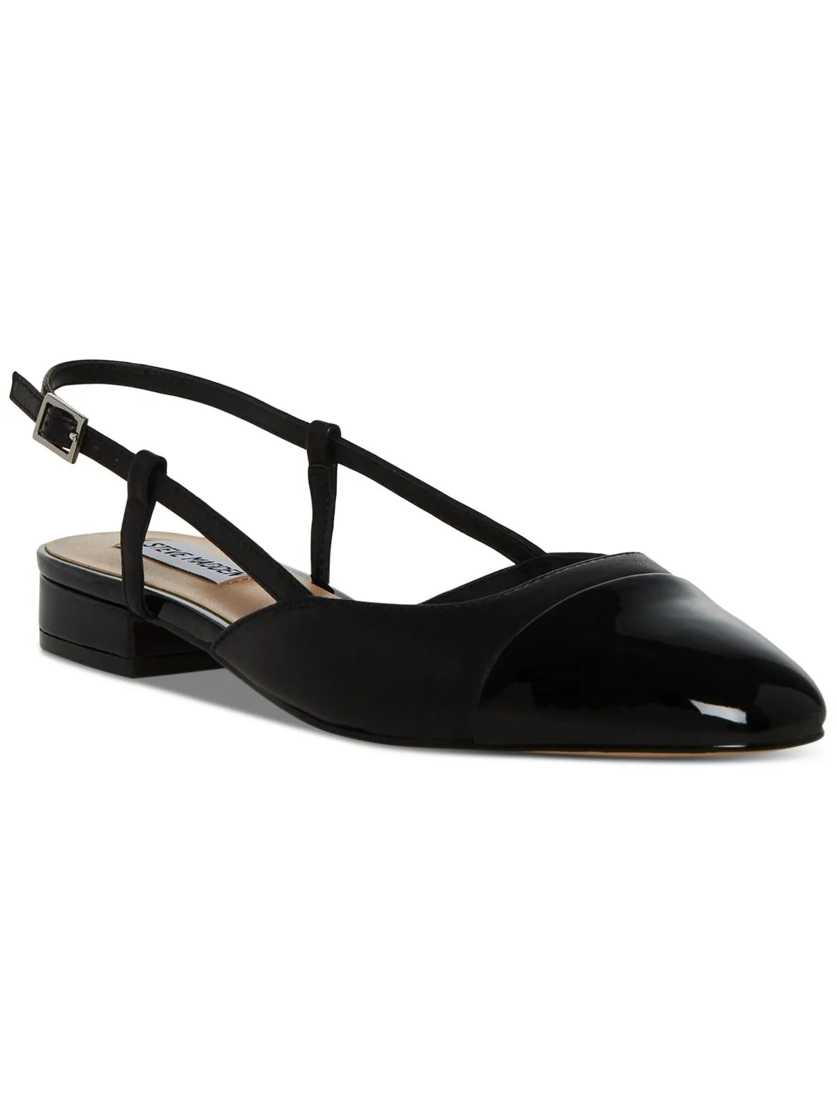 Belinda Womens Metallic Flat Slingbacks