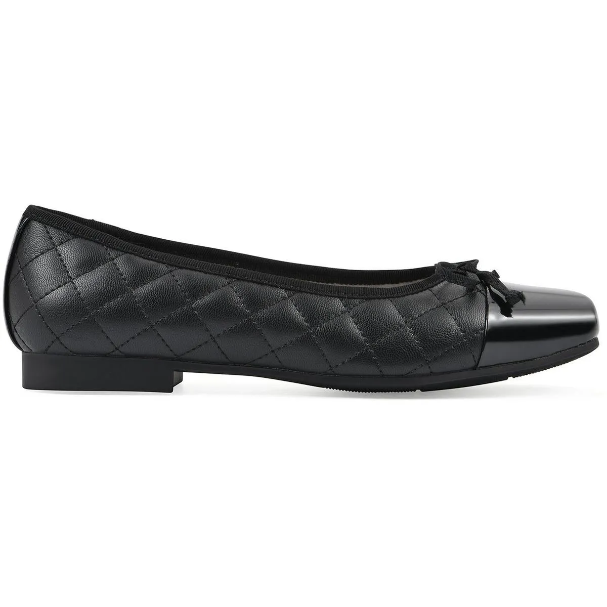 Besima Womens Quilted Faux Leather Ballet Flats