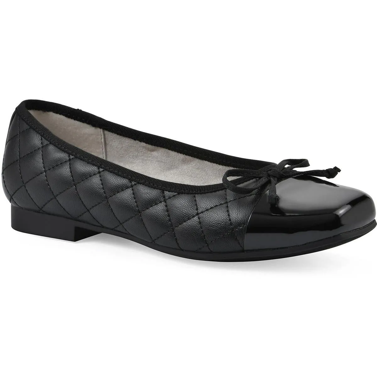 Besima Womens Quilted Faux Leather Ballet Flats