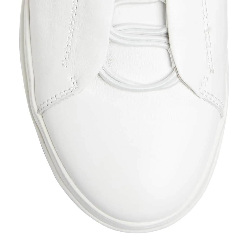 Bison Sneaker in White Leather