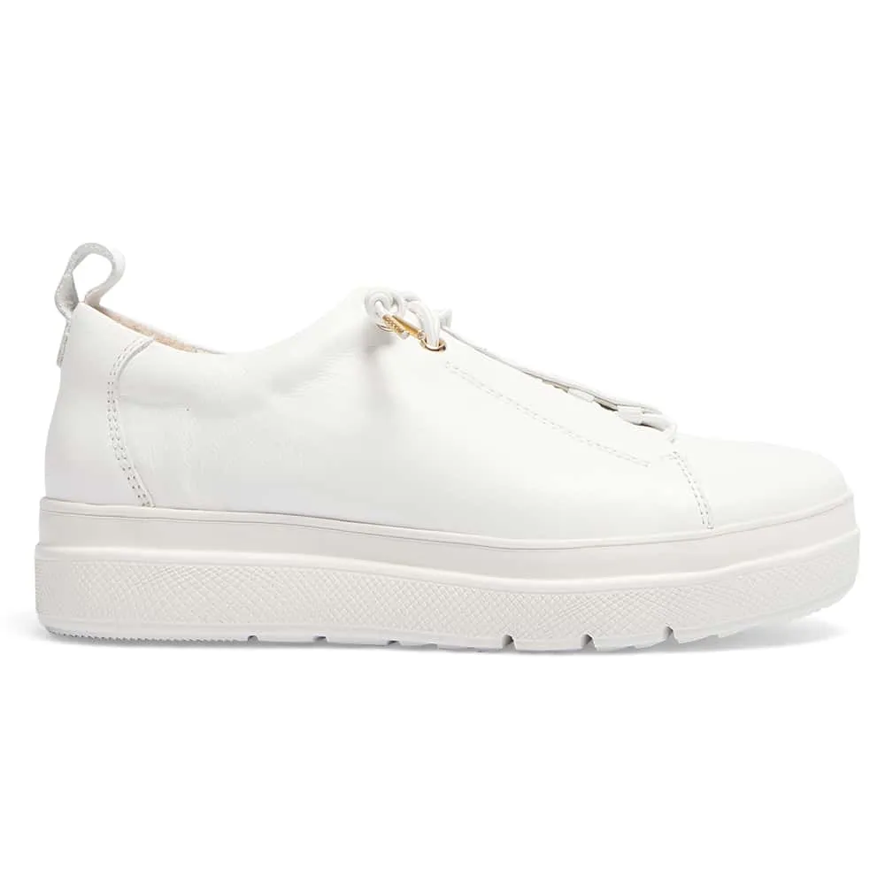 Bison Sneaker in White Leather