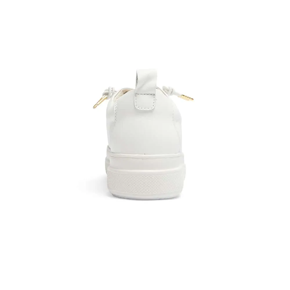 Bison Sneaker in White Leather