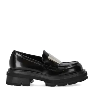 Black Leather Loafer
